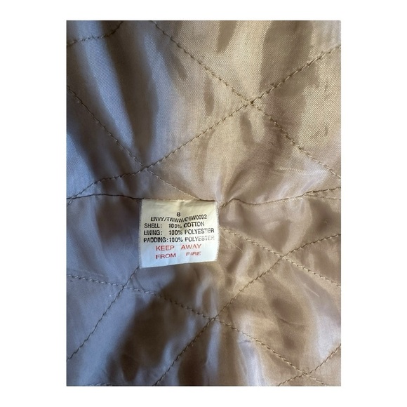 Cotton Duffle Coat With Toggle Buttons Long Length Quilted With Hood Size 8 - Picture 9 of 13